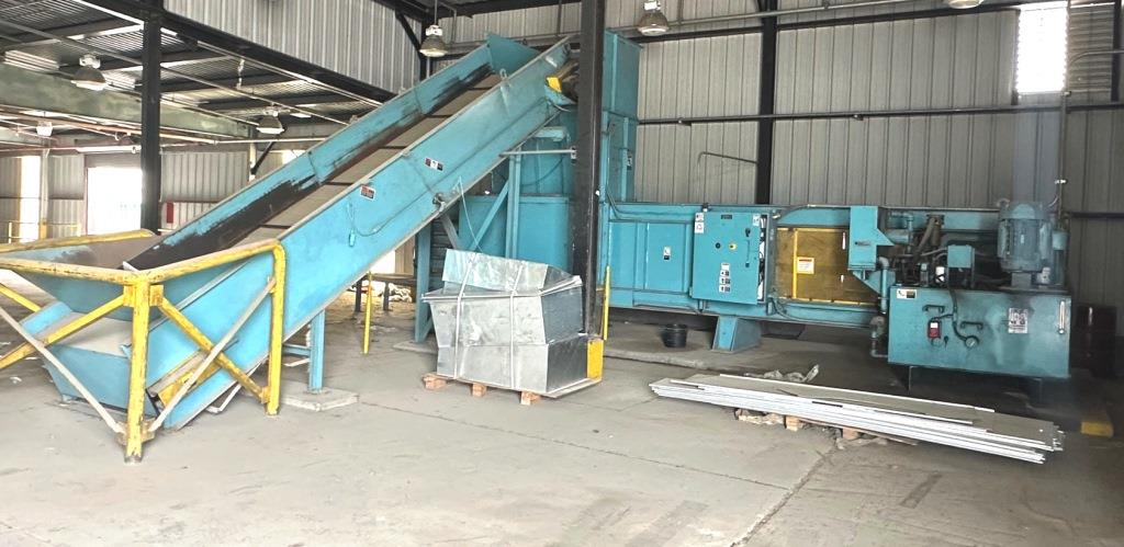 IPS Baler, Model IPS CD 965 HS50, with conveyor.